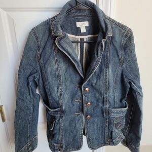 LOFT Denim Jacket with Copper Buttons